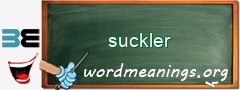 WordMeaning blackboard for suckler
